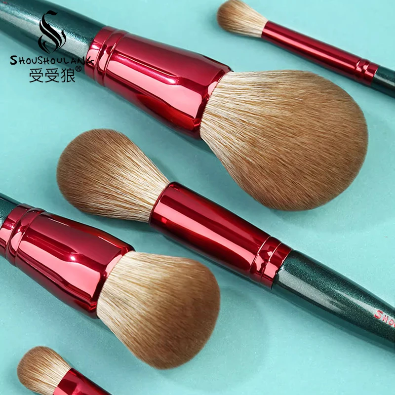 Shoushoulang 전문 메이크업 브러쉬 세트 14pcs 페이스 파우더 블러쉬 아이 섀도우 브러쉬 부드러운 합성 섬유 메이크업 브러쉬 키트