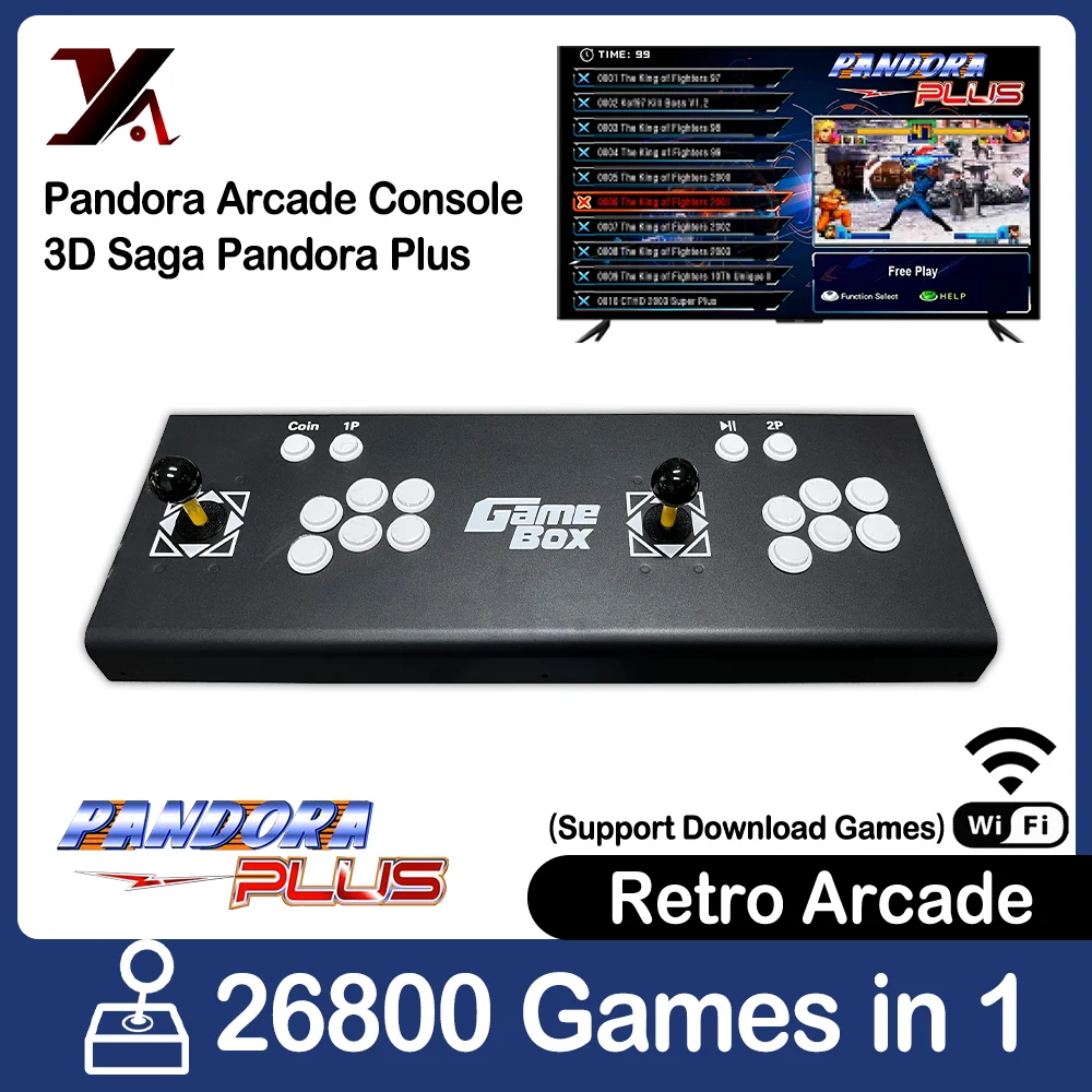 

26800 in 1 Pandora Box DX Plus Arcade Machine Retro Games Arcade Cabinet Bartop Double 8 Way Joystick Push Button Moonlight Box