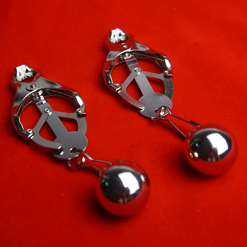 Nipple Clamps Nipple Sex Toys Hanging Weight Heavy Nipple Clamps Grips, BDSM Clover Style Weighted Nipple Clip Silicone Tips, Sex Toys Games for Couples