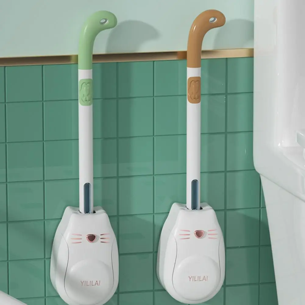 

Toilet Brush Modern Plastic Toilet Brush Silicone Head WC Cleaner Bathroom Supplies Toilet Cleaning Brush Cleaning Brush