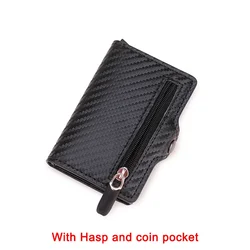 Sleek RFID Blocking Slim Wallet - Minimalist and Secure Cardholder (Carbon Black)