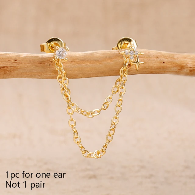 85852-f0b312.jpg 1 pièce 14K plaqué or cheval oeil chaîne gland Zircon boucles d'oreilles pour femmes géométrique minimalisme boucles d'oreilles bijoux accessoires