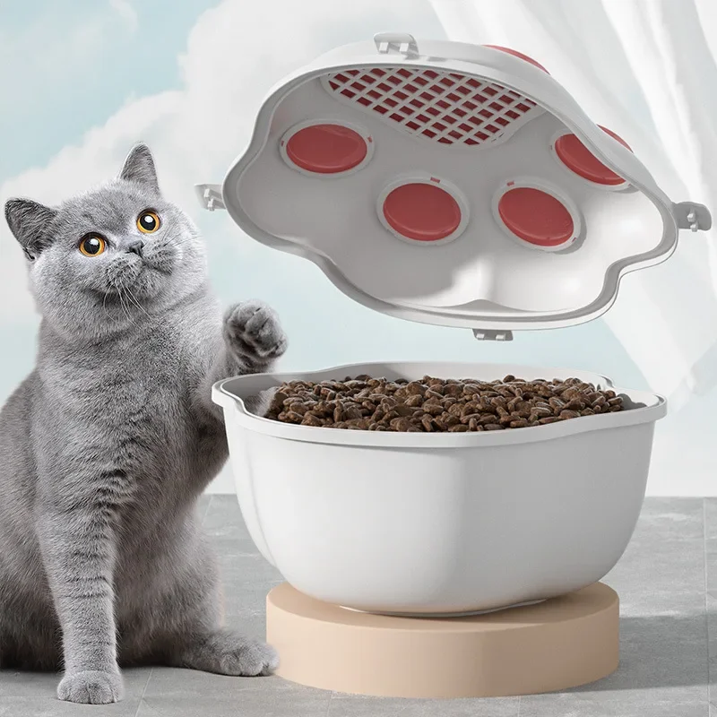 400 ml keramisch hondenvoer kattenvoer emmer huisdier snack kan (grijs