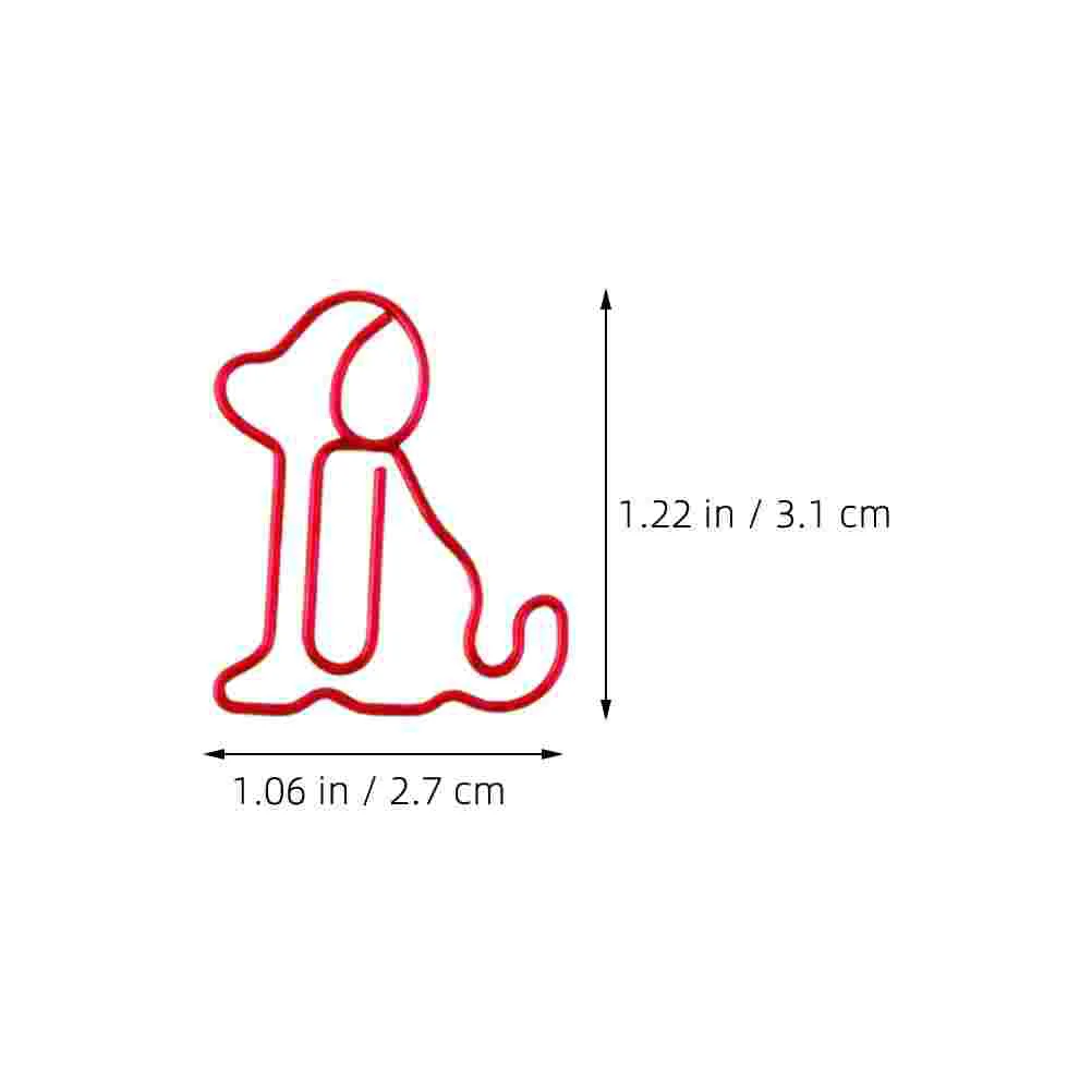 Paper Clips 30 Pcs Dog Paper Clip Convenient Clips Adorable Giant Decorative Bills Clamp Metal Mini