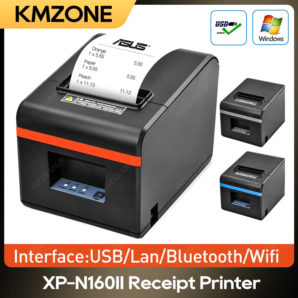 

Original XP-N160II Mini 80mm Thermal Receipt Printer Auto Cutting Kitchen Restaurant Store Desktop Bill Printers Windows ESC/POS