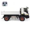RC Hydraulic 1/14 Metal Dumper Remote Control Tipper Truck Car Model Light Sound Systems Painted Assembled Toy Gift TH23187 3