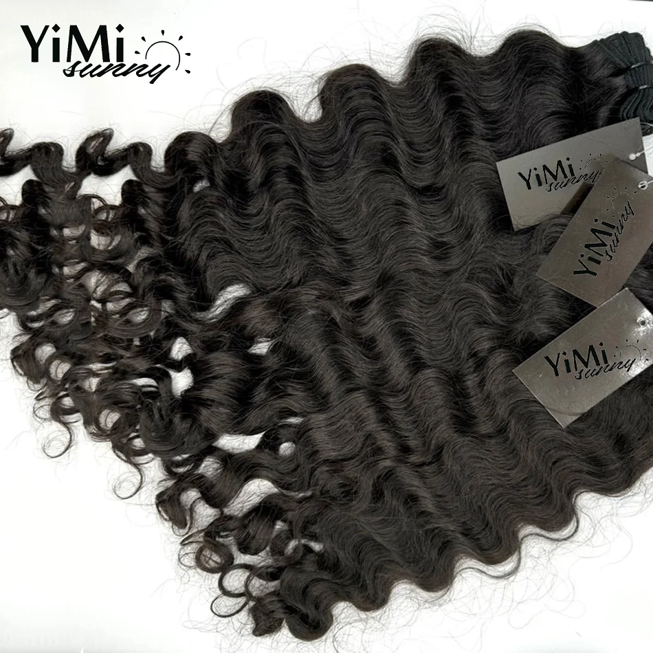 Burmese Wave Human Hair Bundles Unprocessed Virgin Curl Extension Weft 4pc Bundles Deals To Make Full Head For Women Yimisunny