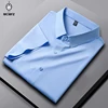 New Men's Business Casual Short Sleeved Solid Color Shirt Wrinkle Resistant Wrinkle Free Comfortable All Season Versatile Top 3