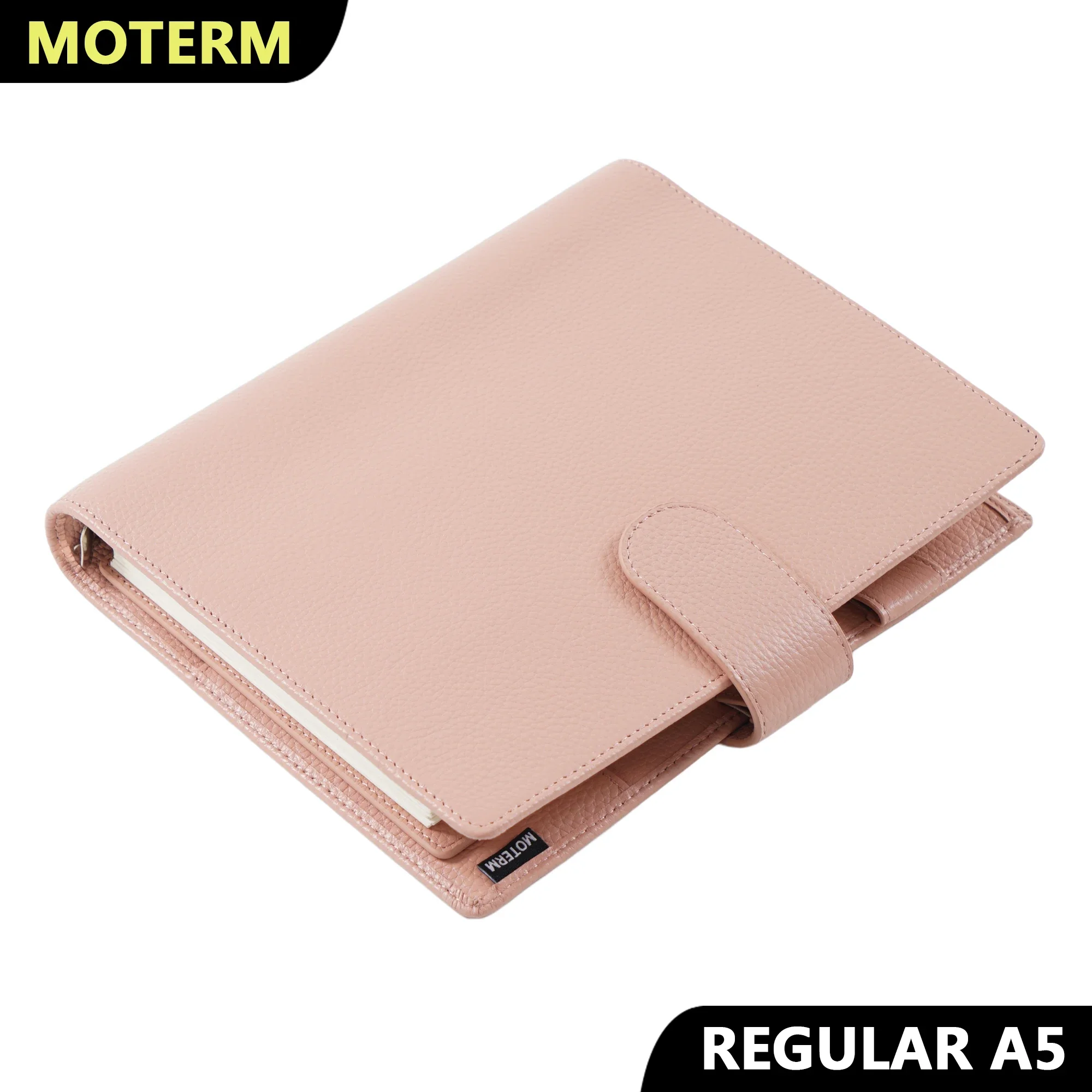 Limited Imperfect Moterm Regular A5 Size Rings Planner with 19MM Rings  Binder Genuine Pebbled Grain Leather Notebook Sketchbook - AliExpress