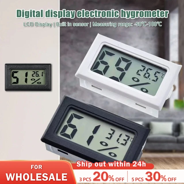 Bluetooth Digital Electronic Temperature and Humidity Meter Gauge ( Thermometer and Hygrometer in one with LCD Display) 