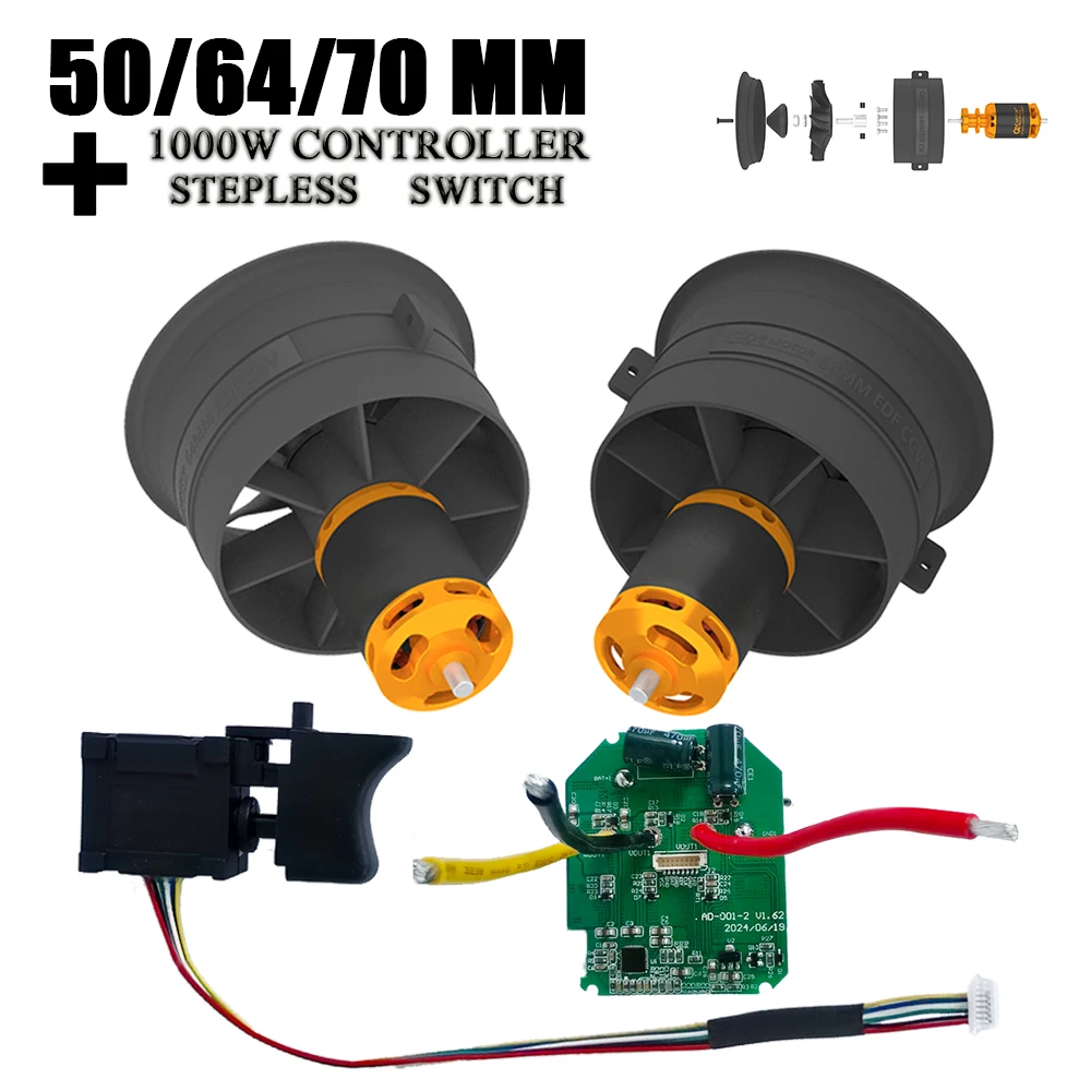 Moteur Brushless 1000W 60A pour Voiture RC, 1/8 1/10, 2300KV-5000KV