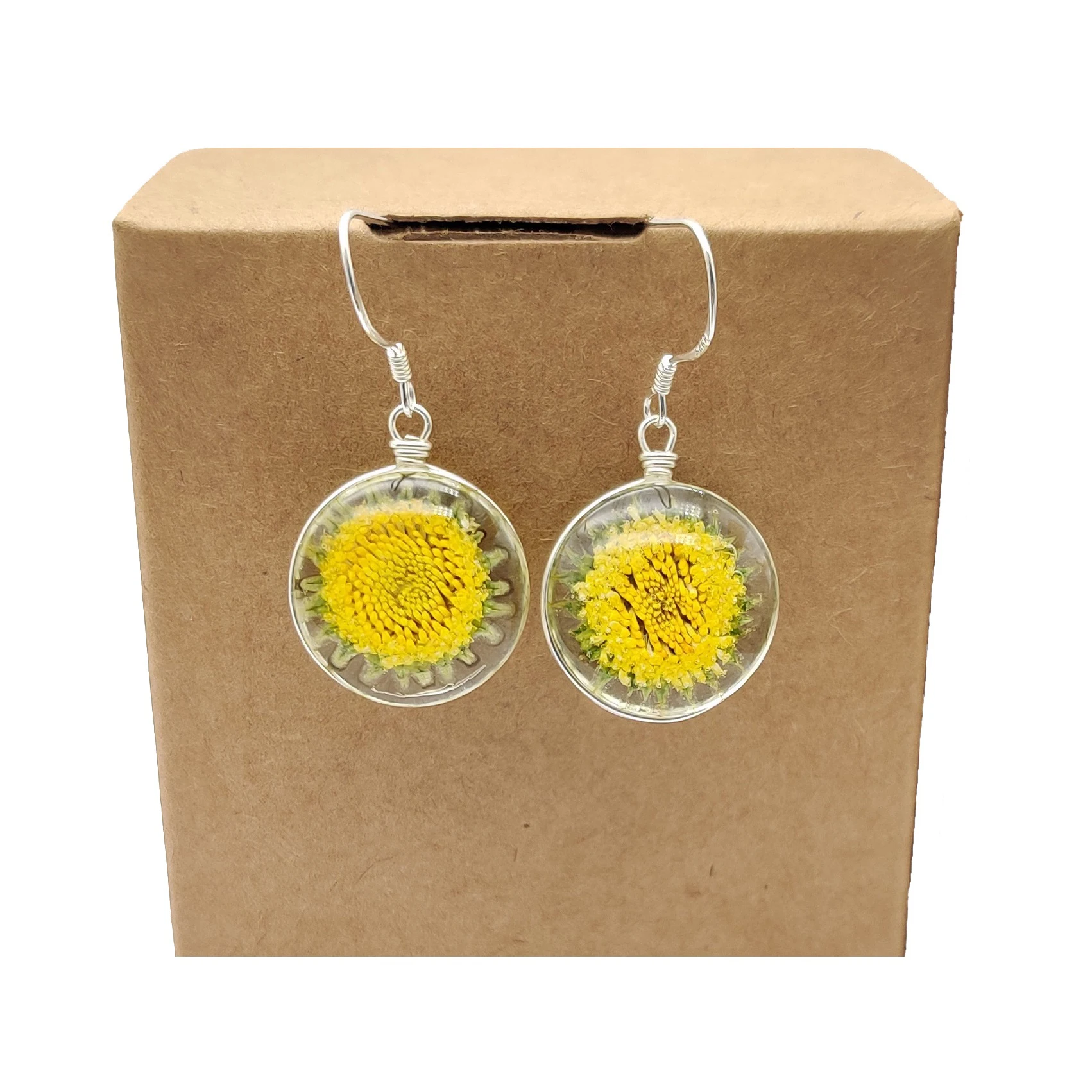 Sunflower Sunshine Daisy Glass Sterling 925 Silver Needle Drop Earrings For Women Boho Fashion Jewelry Bohemian Cute Handmade sunshine ss 057ur uv ar anti reflection fiber glass protective film suitable for front back film of mobile phone watch airpods