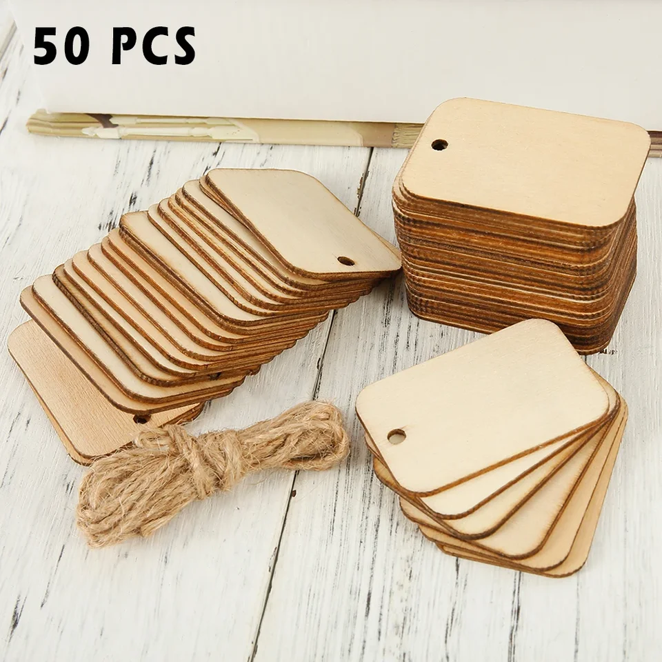 BELLE VOUS Dischetti Legno Naturale - 50 Sottobicchieri Legno Rotondi