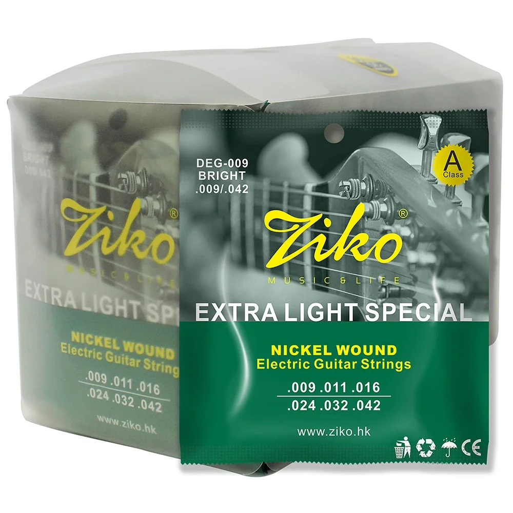 Electric Guitar Strings Steel Core Surface Coating Nickel Electric Stringed Parts Accessories ZIKO DEG-009