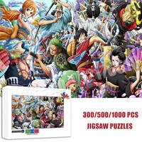 300/500/1000 Pieces Jigsaw Puzzles Anime Totoro One Piece Luffy Series Cartoon Kids Enlighten Learning Educational Toys Gifts 1