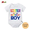 Family Matching Outfits Birthday Party 2023 Family Clothes Set T Shirts Birthday Boy Kids Personalized Name Boy Party T-shirt 4