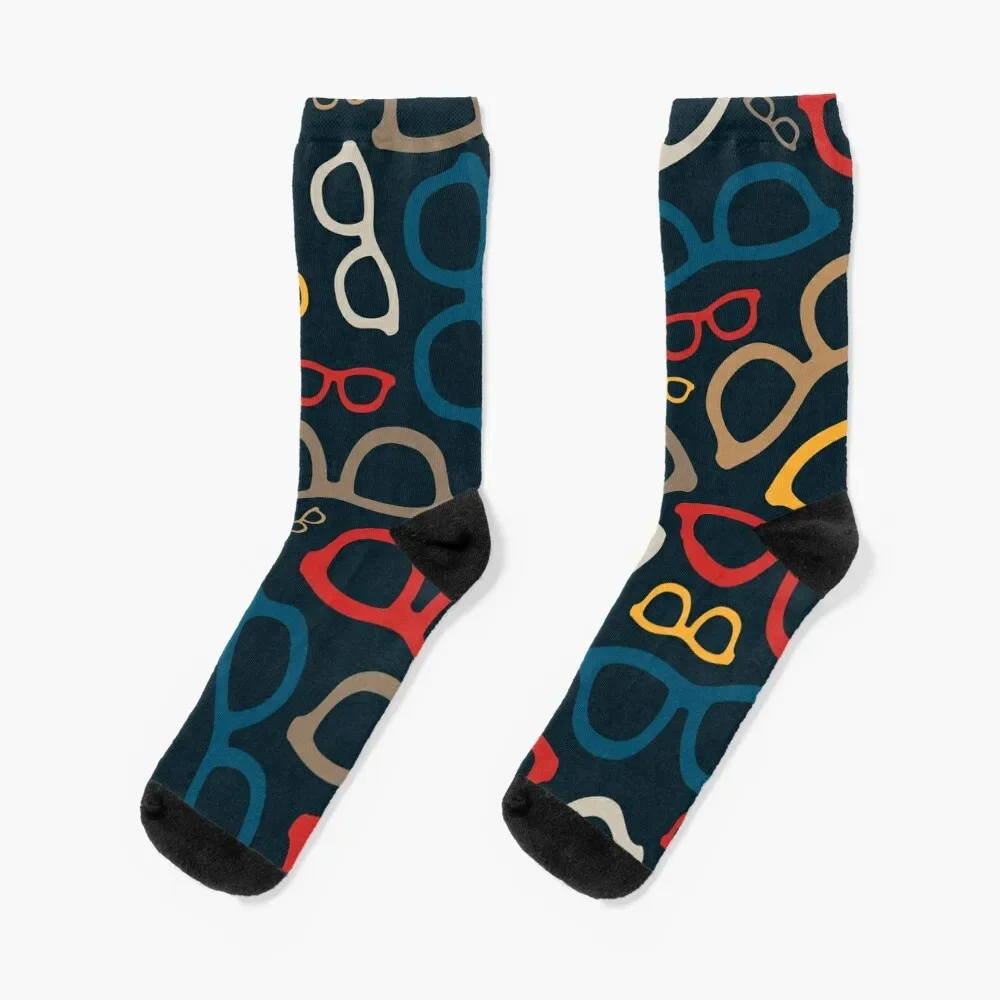 

Colorful Smart Glasses Pattern Socks halloween custom hockey Socks Man Women's