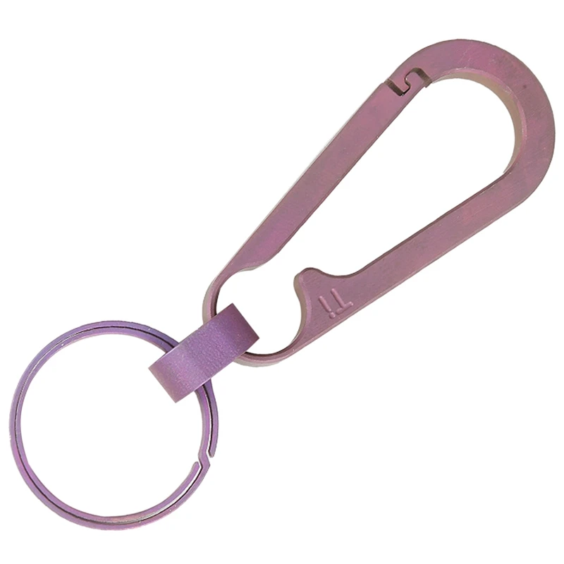 

Ультралегкий карабин из авиационного титана с защитой от потери, брелок, креативный подарок с титановым кольцом для ключей 26 мм