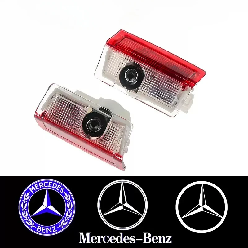 Car Door Sign Welcome Light LED Projection Light For Mercedes Benz AMG GLC GLA GLE GLS GL W204 W176 W205 W213 W166 W212 C180 2X car door welcome lights