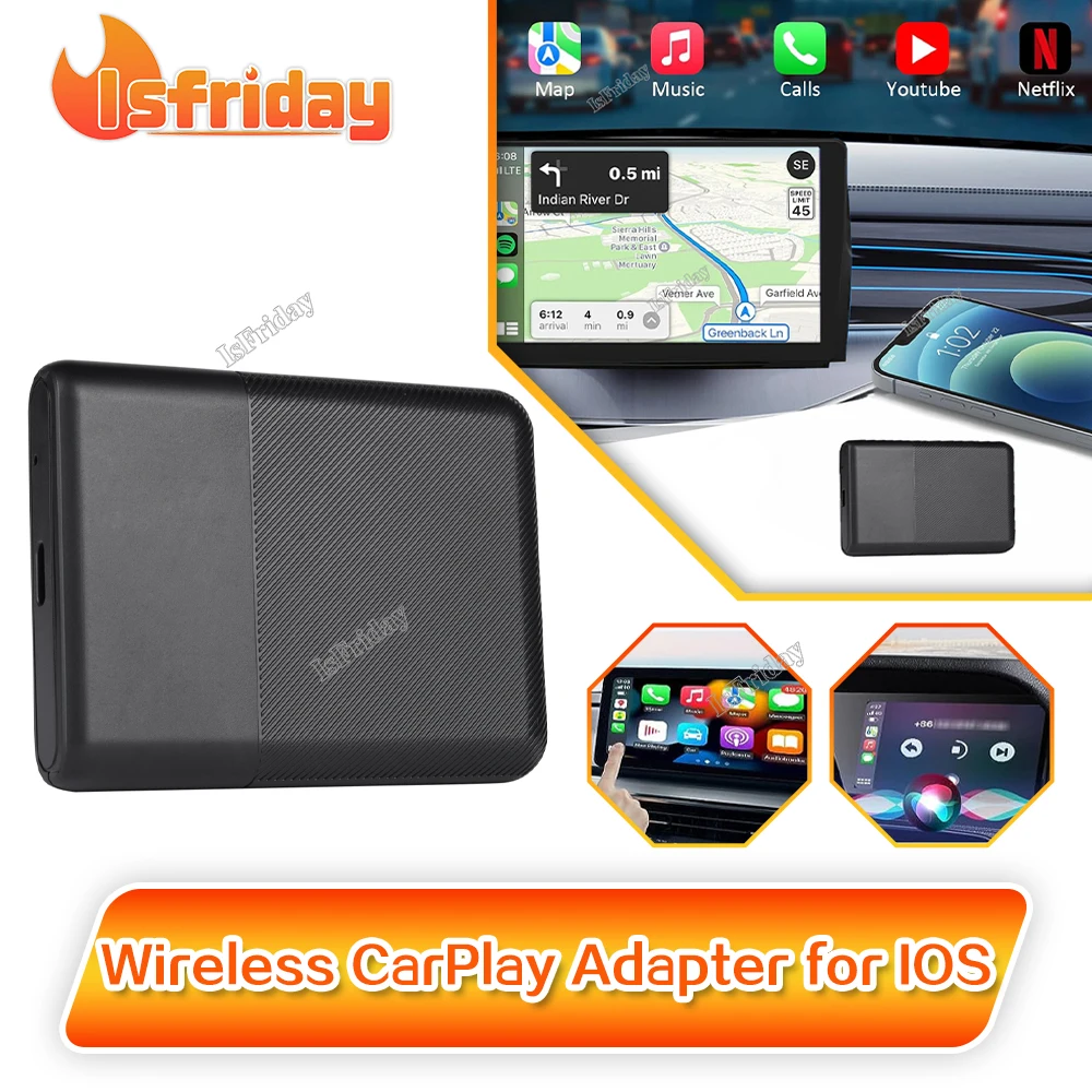 

2023 CarPlay Ai Box Mini TV Box Новый беспроводной адаптер CarPlay беспроводной Автомобильный ключ Android с Netflix YouTube Android 11
