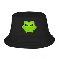 Duolingo Owl Duo Bucket Hat Panama For Man Woman Bob Hats Autumn Fisherman Hats Summer Beach Fishing Unisex Caps 1