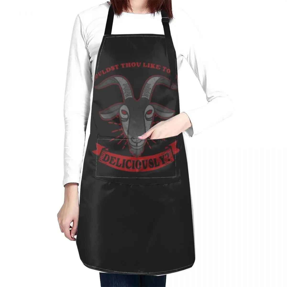 

Wouldst thou like to live deliciously Apron Customizable Apron Christmas gift cooking aprons for women