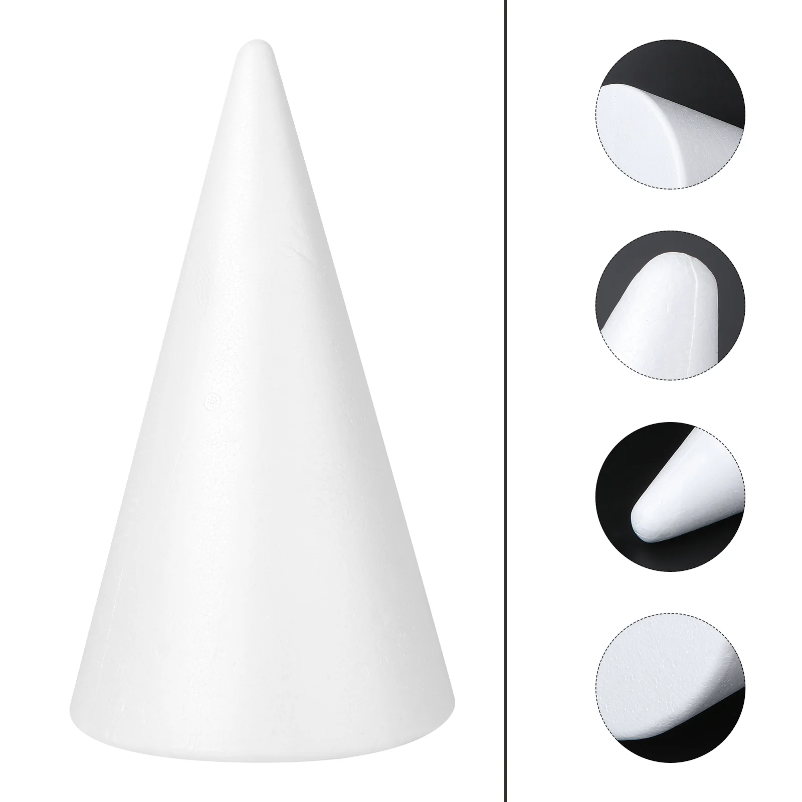 Foam Cones for DIY Crafts White Polystyrene Craft Foam Cones Craft  Decoration Foam Cones for DIY Art Craft, and School Projects