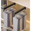 Closet hanger with drawdown hanger on top of wardrobe vertical garment pass 5