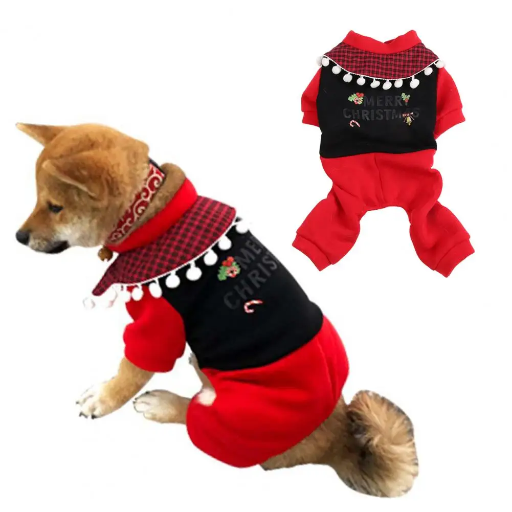 

Puppy Jumpsuit Super Soft Button Closure Windproof Dogs Winter Dog Sweater Christmas Pet Clothing ropa para perros