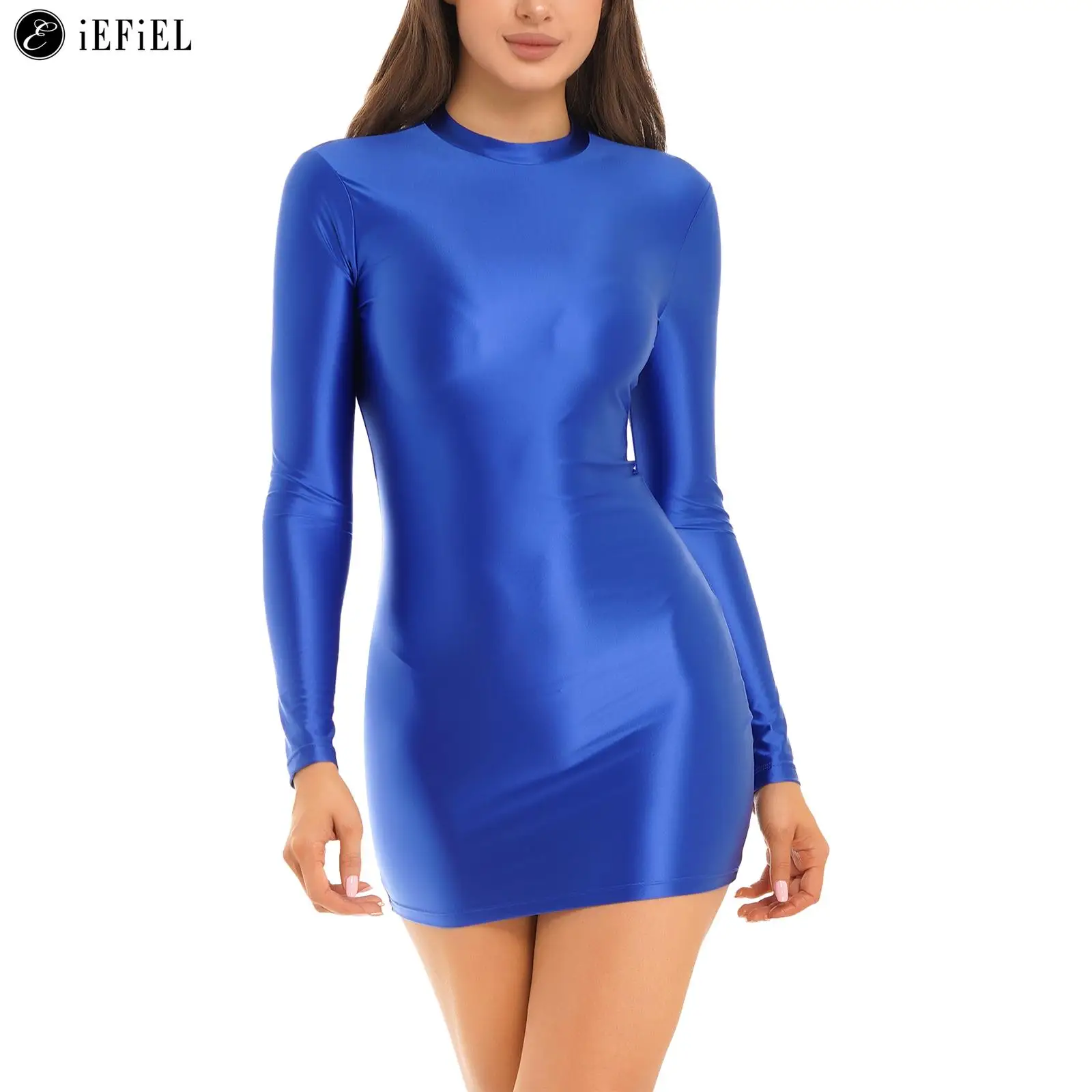 Robe courte bleue à découpe GANNI en solde