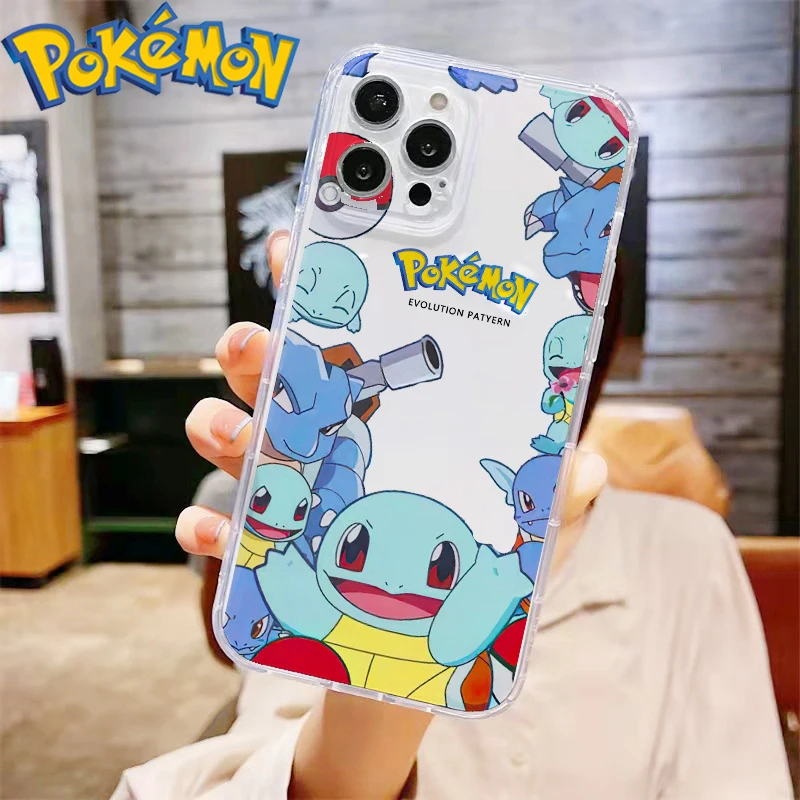 mous wallet Pokemon Pikachu Cute Ultra Thin Clear Phone Case For Apple iPhone 11 12 13 Pro 13 12 Mini X XR XS Max 6 6s 7 8 Plus Cover Funda mobile pouch waterproof
