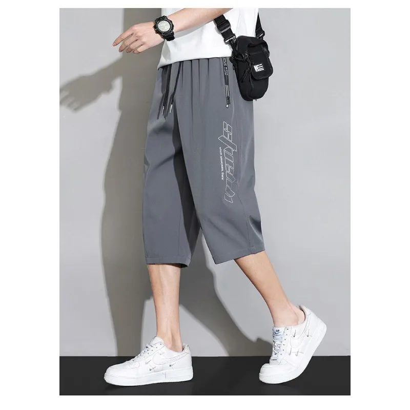 Shorts Seven Points Trousers Men Summer Thin Quick Drying Extravasation Middle Pants Motion Leisure  Harajuku Self Cultivation