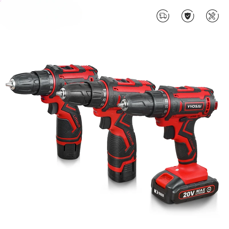 Беспроводная электрическая дрель VVOSAI Миниатюрный беспроводной электроинструмент с литий-ионной батареей Идеально подходит ...