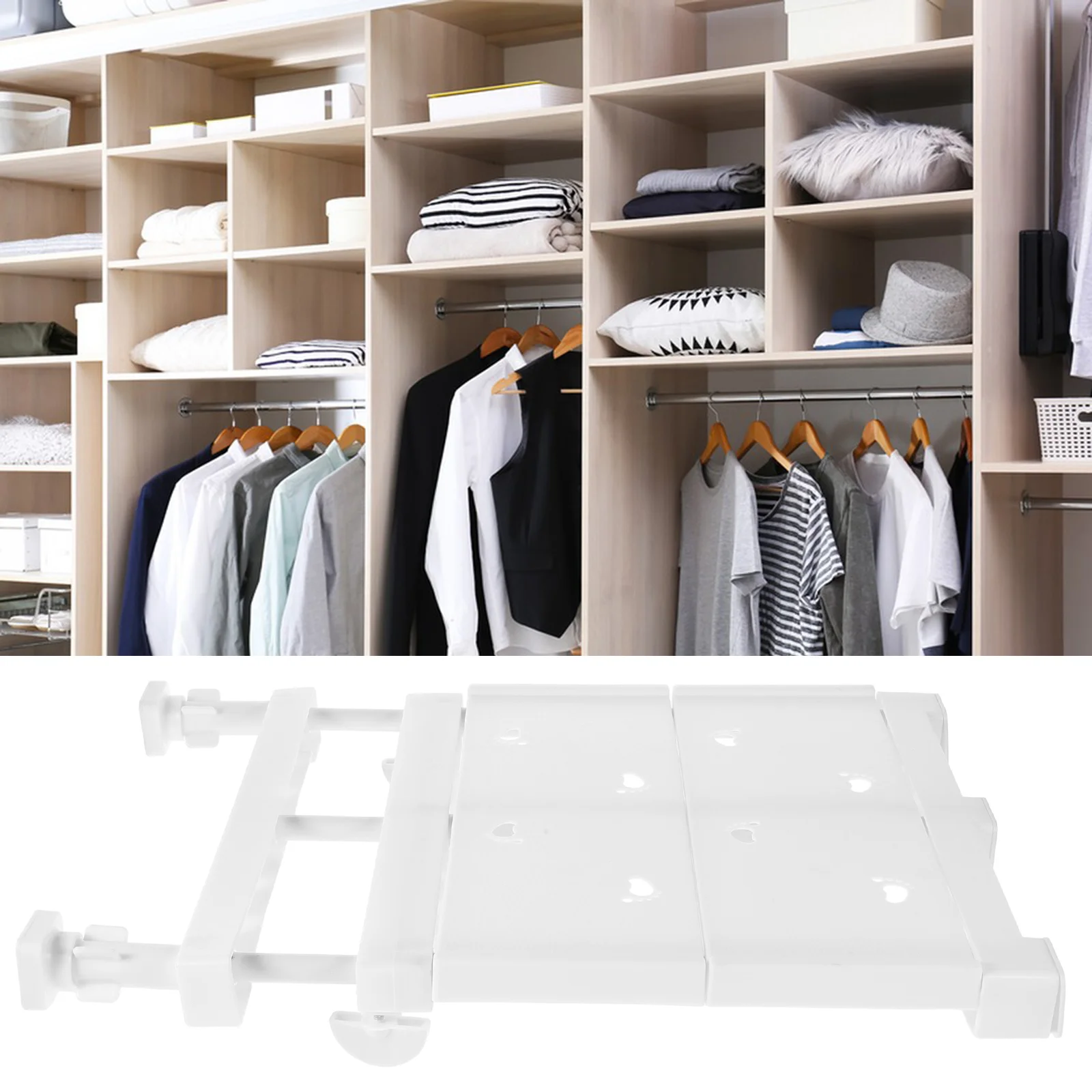 

Partition Storage Shelf Shelves Racks White Put Detachable Closet Organizer Steel Pipe Expandable