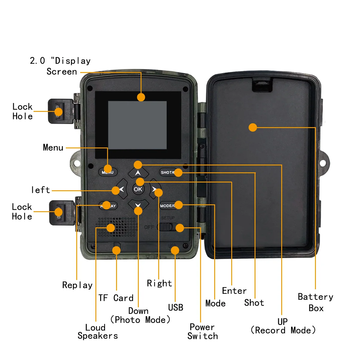 PR4000 WIFI wildlife skauting sledovací kamera Bluetooth 1080P 32MP tepelné záření noc vidění 2.0 palec LCD divoký vláčet fotka pro honit
