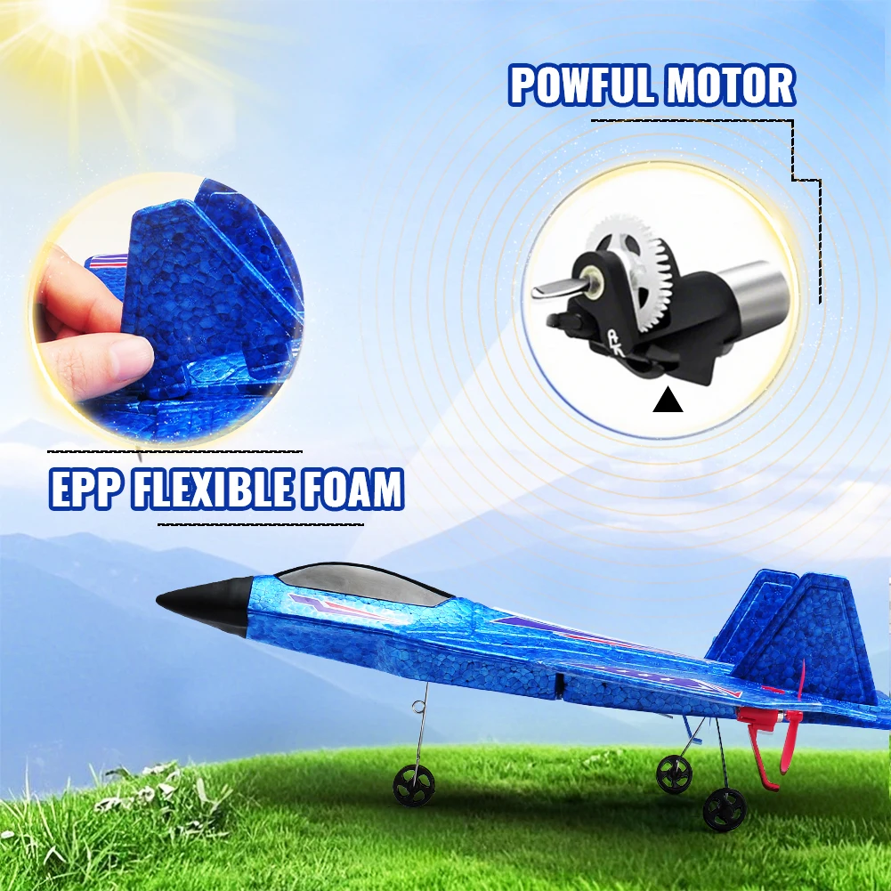 Avion RC Fighter Jet 2.4GHz 3CH EDF Plane avec Gyroscope