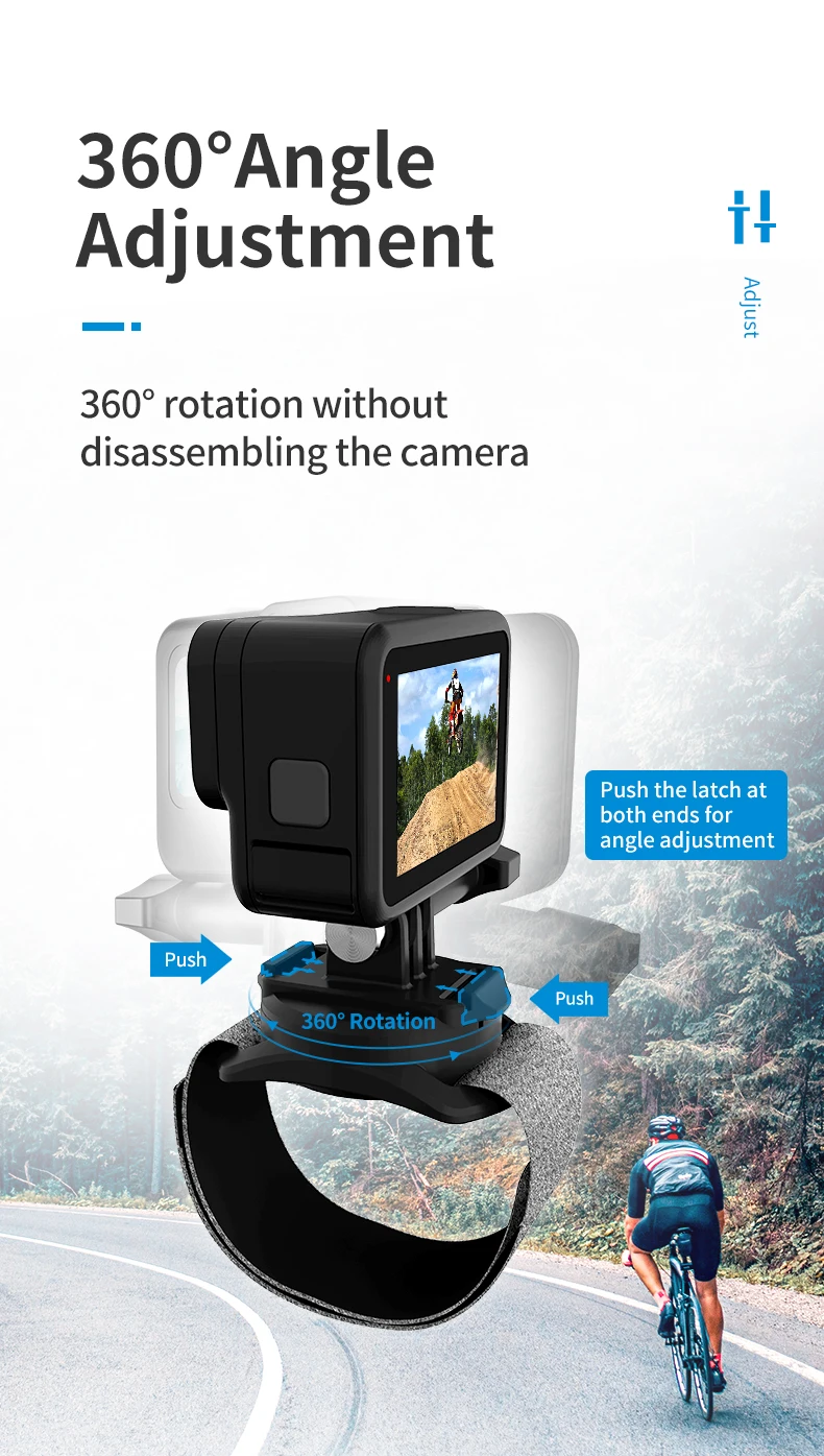 360° Rotation Hand Wrist Strap Quick Adjustment Angle Mount for Hero 10 9 8 7 6