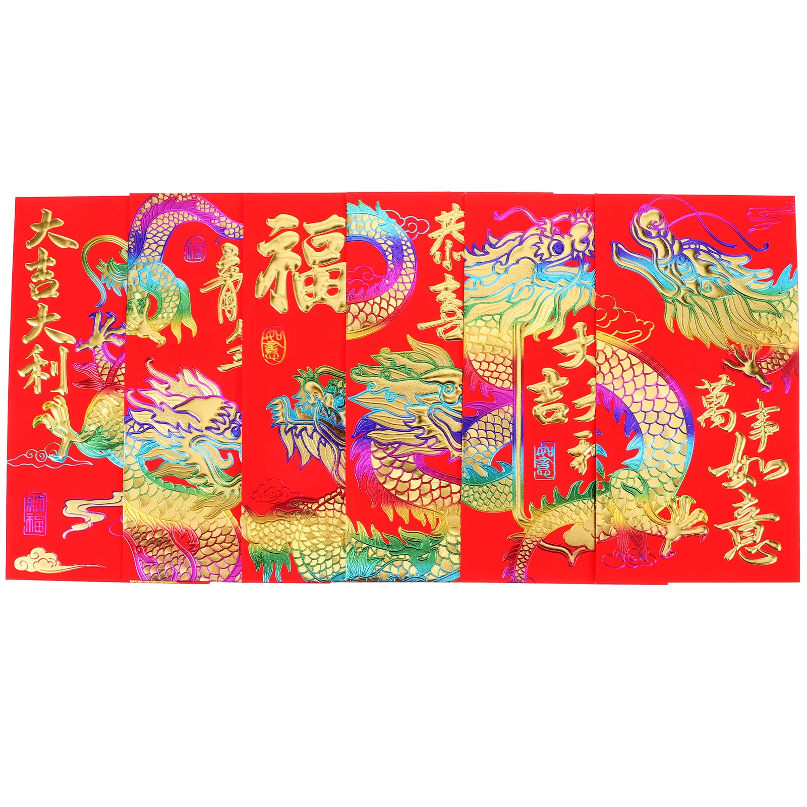 

Красные конверты, креативные конверты Hongbao на китайский новый год, день рождения, свадебный красный Подарочный конверт, конверты с надписью «Год Дракона»
