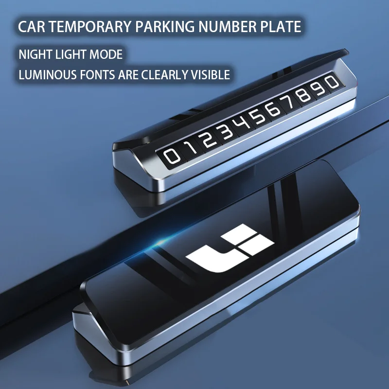 

Car Metal Mobile Phone Temporary Parking Number Plate For Li Xiang Ideal Li ONE L9 L8 Lixiang L7 SUV 2023 2024 Accessories Logo