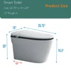 Luxury Smart Toilet with Bidet Seat Built-in, Intelligent Toilet Auto Open/Close Seat, Foot Sensor, LED Display,Night Light 5