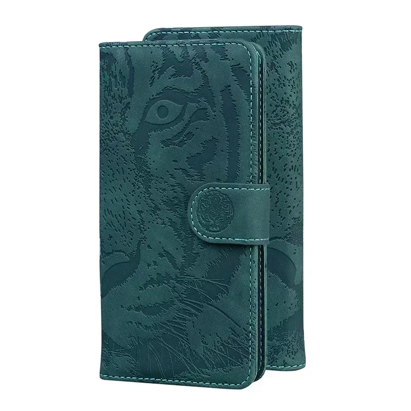 Leather Flip Wallet Phone Case with Stand and Card Holder - Universal Fit