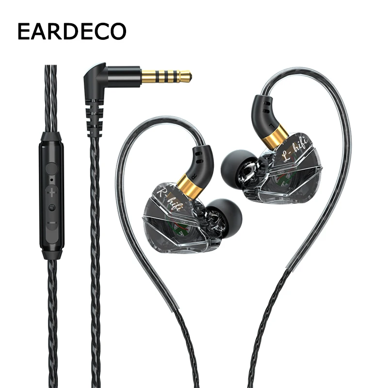 High-Performance Wired In-Ear Headphones with Microphone and Enhanced Bass