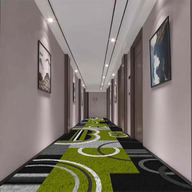 Nordic Geometric Style Long Corridor Carpet Luxury Hallway Area Rugs Non-slip Stair Floor Mat Aisle Carpet Runner Customizable 4