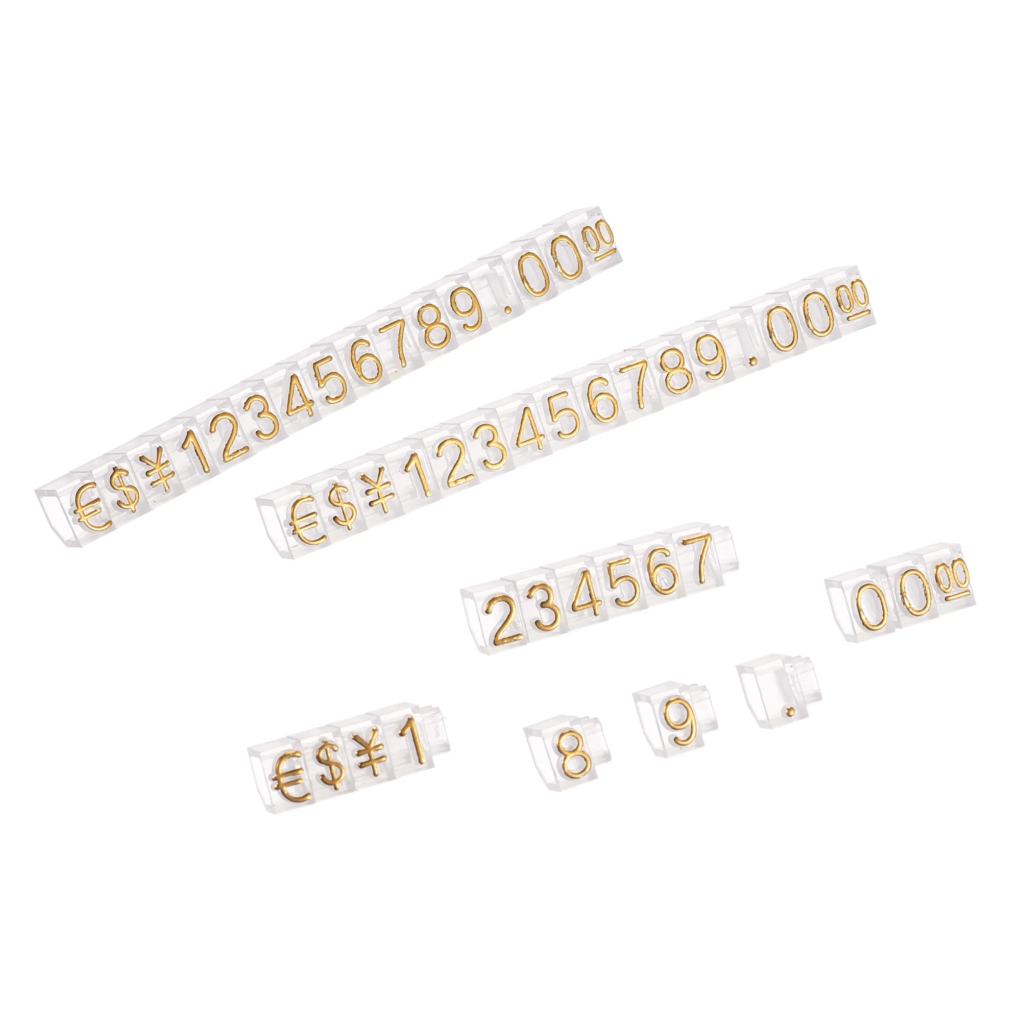Plastic Kubussen Prijsdisplay Tags Verstelbaar Nummer Standaard Frame Voor Winkel Labelhouders 30 Sets Zwart