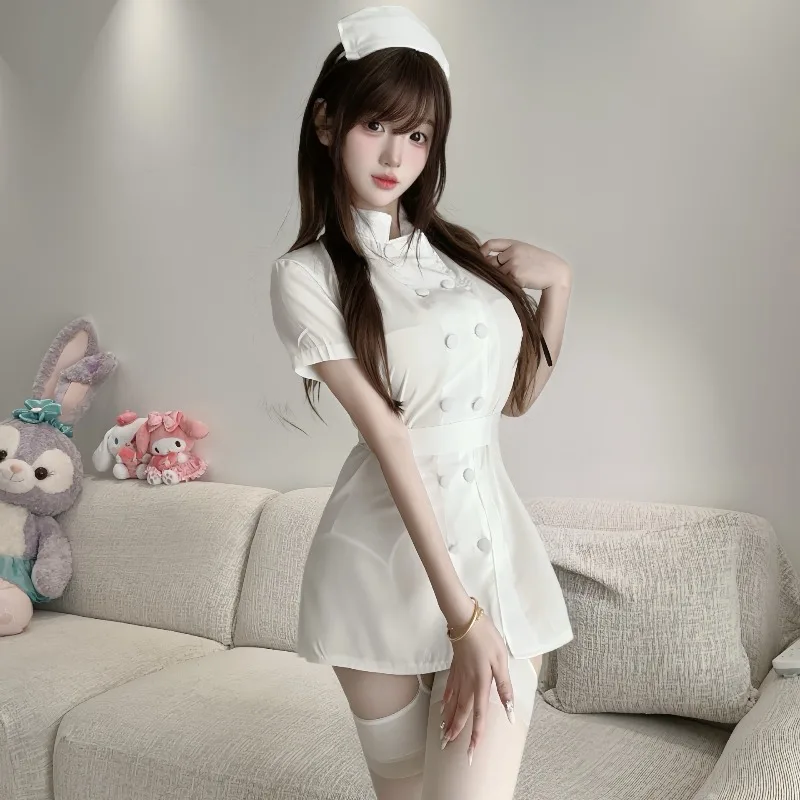 Angel Nurse Costume Set Sexy Uniform Cosplay Pure Desire Roleplay Outfit