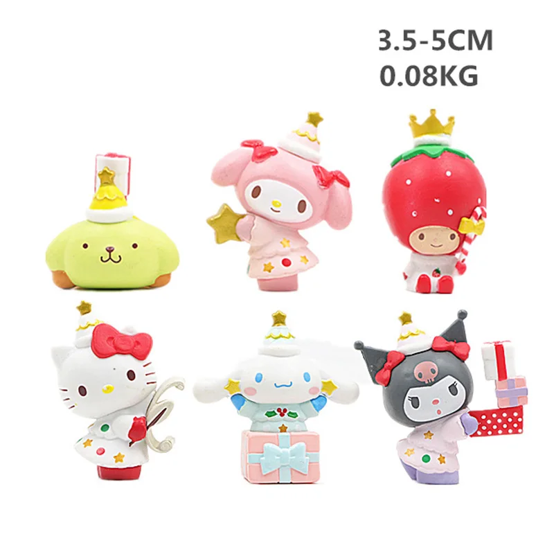 New my Melody Kuromi Anime pvc Figures Set/5pcs Doll Pvc Decorate Toys  dolls