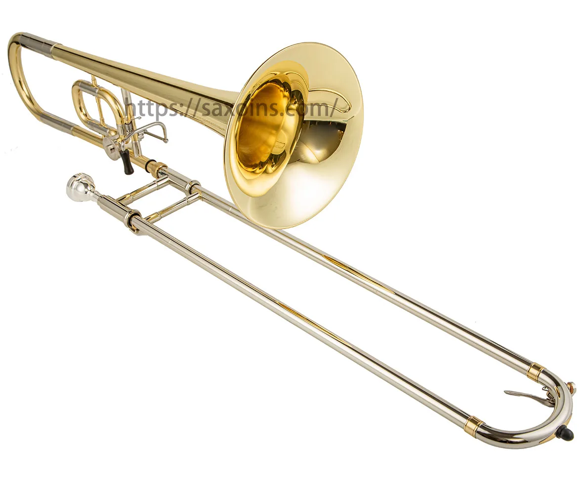 High Grade modulated tenor trombone Bb/ C tone Yellow Brass Clear Lacquer Professional musical brass instrument