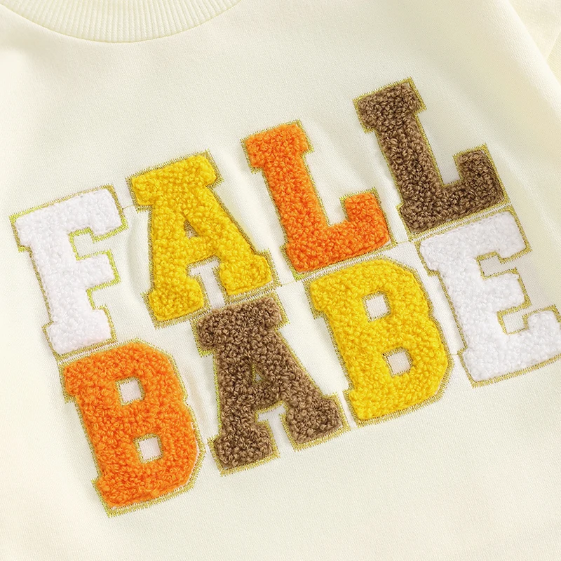 -05-30 Lioraitiin Toddler Baby Boys Girls Hoodie Long Sleeve Sweatshirt Embroidery Letters Fall Clothes