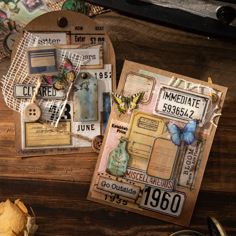 Journal GO 50pcs Vintage Collage Stickers Historical Creative Decorative Stickers for Scrapbook Junk Journal Collage