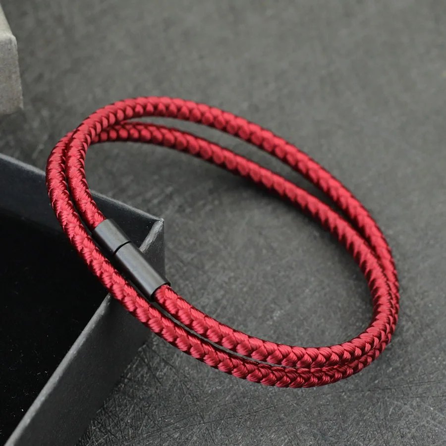 Minimalist Mens Survival Bracelet - Handmade Nautical Bangle